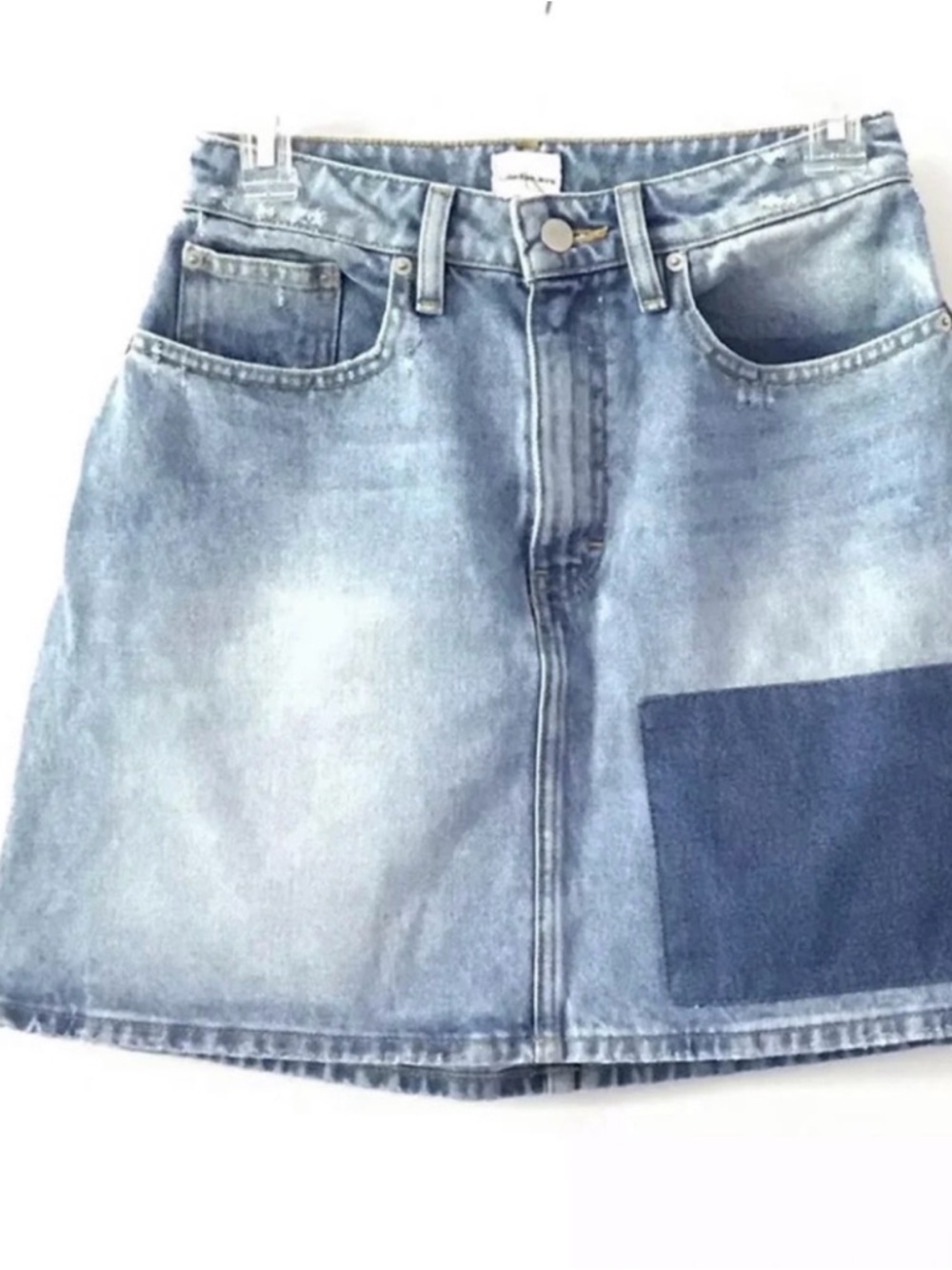 Calvin Klein Jeans Light Blue Denim Mini Skirt